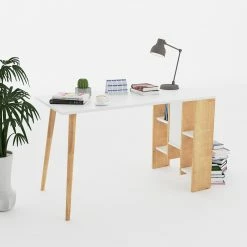 Red Living Schreibtisch Doncaster - Weiß / Eiche Dekor -Möbel Verkäufe 2024 1000306667 211115 13554800574 DETAILS P000000001000306667