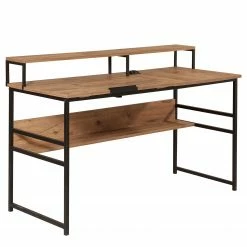 Red Living Schreibtisch Liroi - Kiefer Dekor / Schwarz