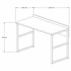 Red Living Schreibtisch Lasy - Weiß -Möbel Verkäufe 2024 1000306677 211115 13550200980 SKETCH DETAILS P000000001000306677 sketch