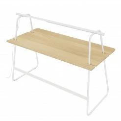 Loftscape Schreibtisch Crystal - (inkl. LED-Beleuchtung) - Weiß / Akazie Dekor