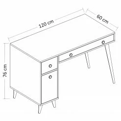 Norrwood Schreibtisch Cusse - Weiß / Eiche Dekor -Möbel Verkäufe 2024 1000306690 211115 135554001051 SKETCH DETAILS P000000001000306690 sketch