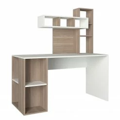 Loftscape Schreibtisch-Kombination Juri - Weiß / Eiche Sonoma Dekor