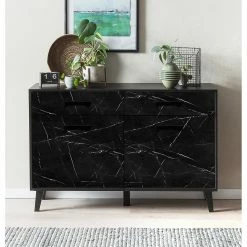 Jack & Alice Sideboard Fintel II - Marmor Schwarz Dekor / Schwarz -Möbel Verkäufe 2024 1000307051 211110 08234500073 MOOD DETAILS P000000001000307051 mood
