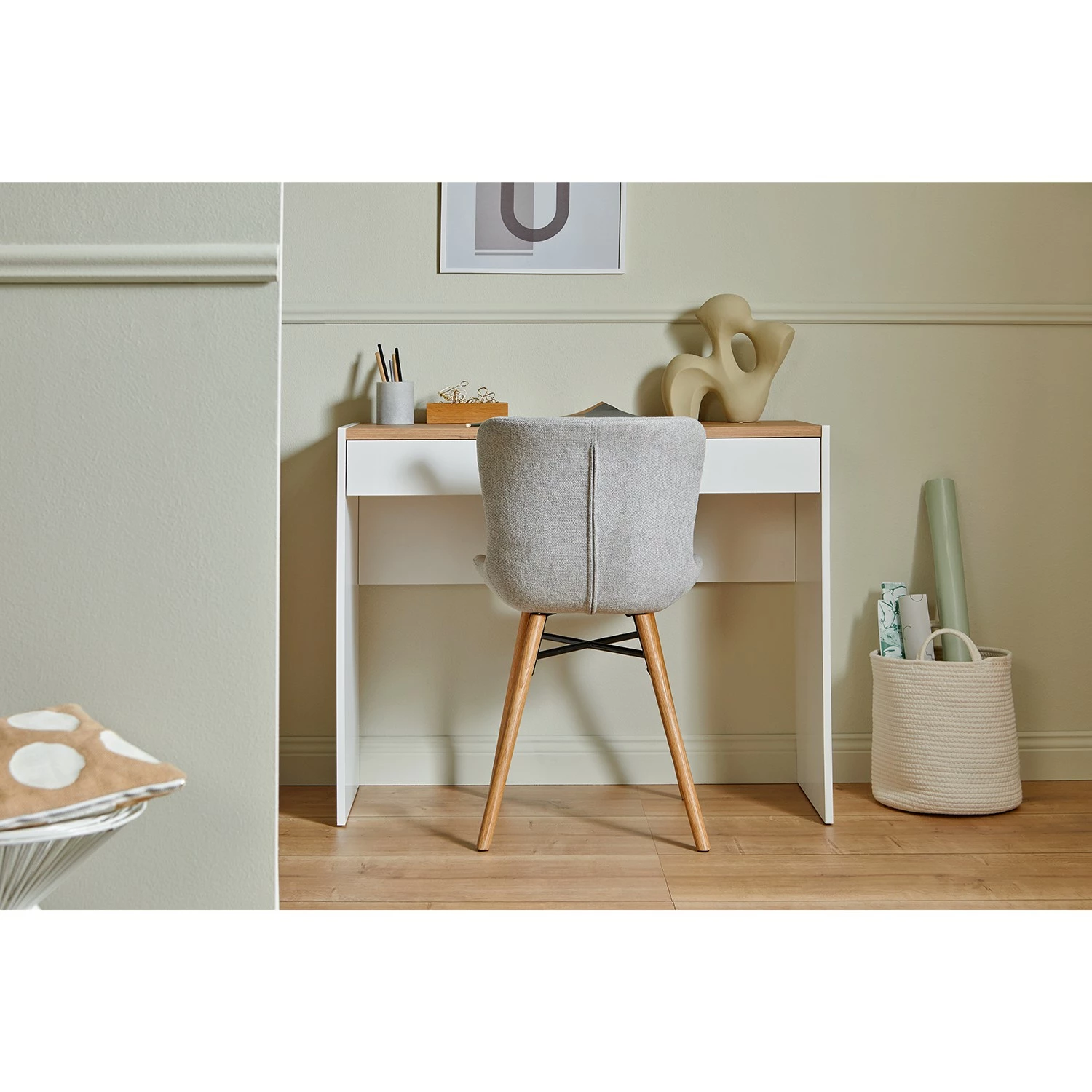 Jahnke Schreibtisch ML C 100 - Wildeiche Dekor / Weiß 4 Jahnke Schreibtisch ML C 100 - Wildeiche Dekor / Weiß – Bild 2