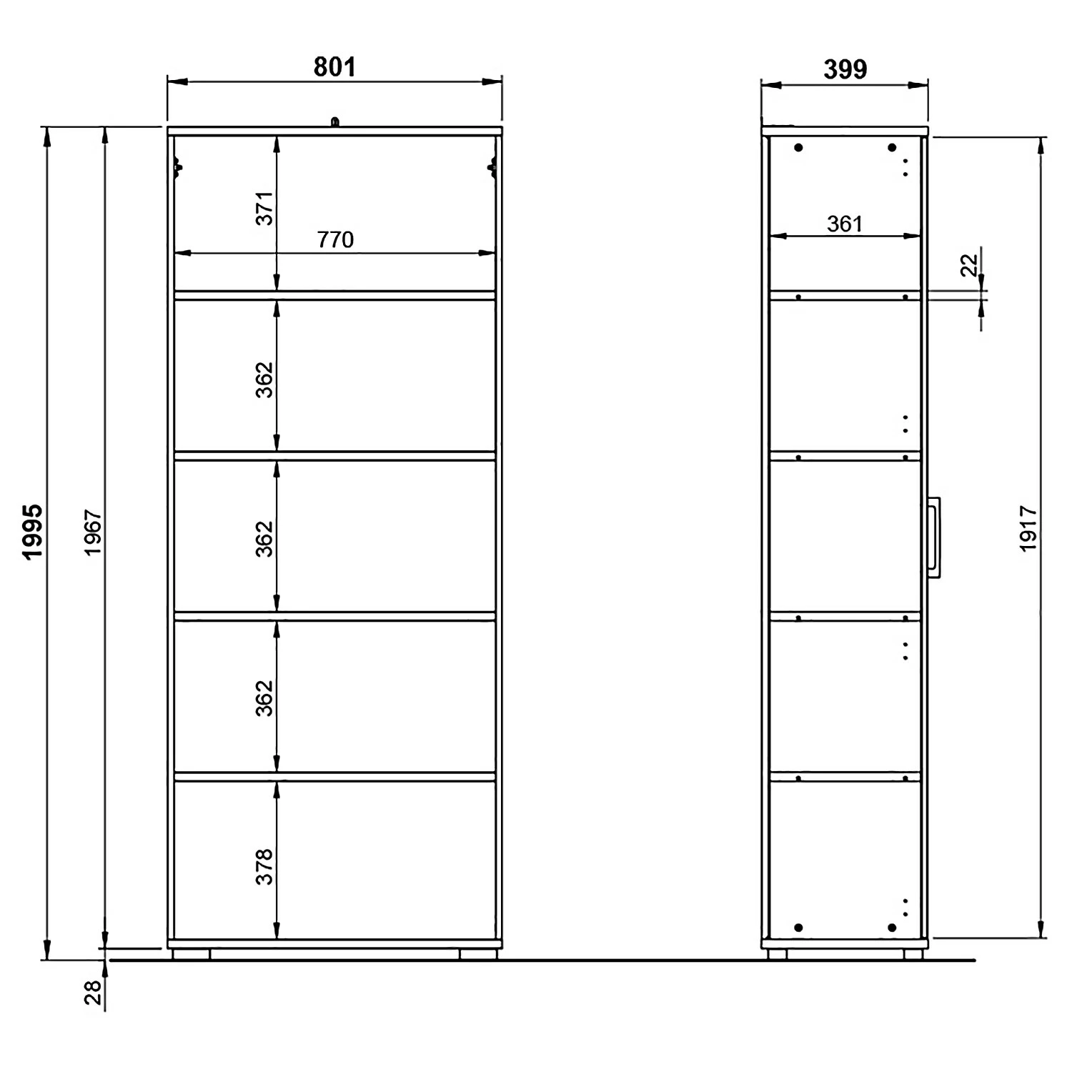 Germania Aktenschrank GW-Profi 2.0 III - Eiche Grandson Dekor / Graphit 8 Germania Aktenschrank GW-Profi 2.0 III - Eiche Grandson Dekor / Graphit – Bild 6
