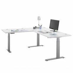 Fredriks Eckschreibtisch Toms - (Höhenverstellbar) - Lichtgrau / Grau -Möbel Verkäufe 2024 1000309502 211110 082121000035 DETAILS P000000001000309502