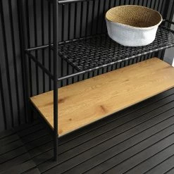 Red Living Regal Padbury - Schwarz / Eiche Dekor -Möbel Verkäufe 2024 1000310537 211125 111835000128 DETAILS P000000001000310537