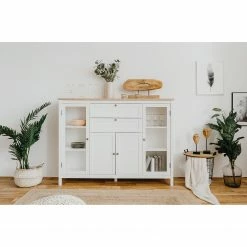 Ridgevalley Sideboard Bombita II - Weiß / Eiche Artisan Dekor -Möbel Verkäufe 2024 1000310614 211118 06055600065 MOOD DETAILS P000000001000310614 mood