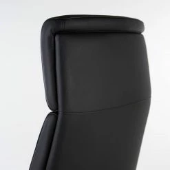 Fredriks Bürostuhl Weld - Echtleder / Walnuss Furnier / Metall - Schwarz / Walnuss / Aluminium -Möbel Verkäufe 2024 1000310647 220826 035 DETAILS P000000001000310647