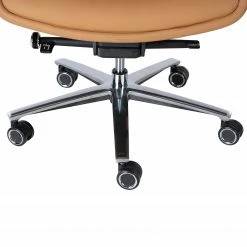 Fredriks Bürostuhl Zore - Kunstleder / Metall - Cognac / Aluminium -Möbel Verkäufe 2024 1000310651 220826 043 DETAILS P000000001000310651