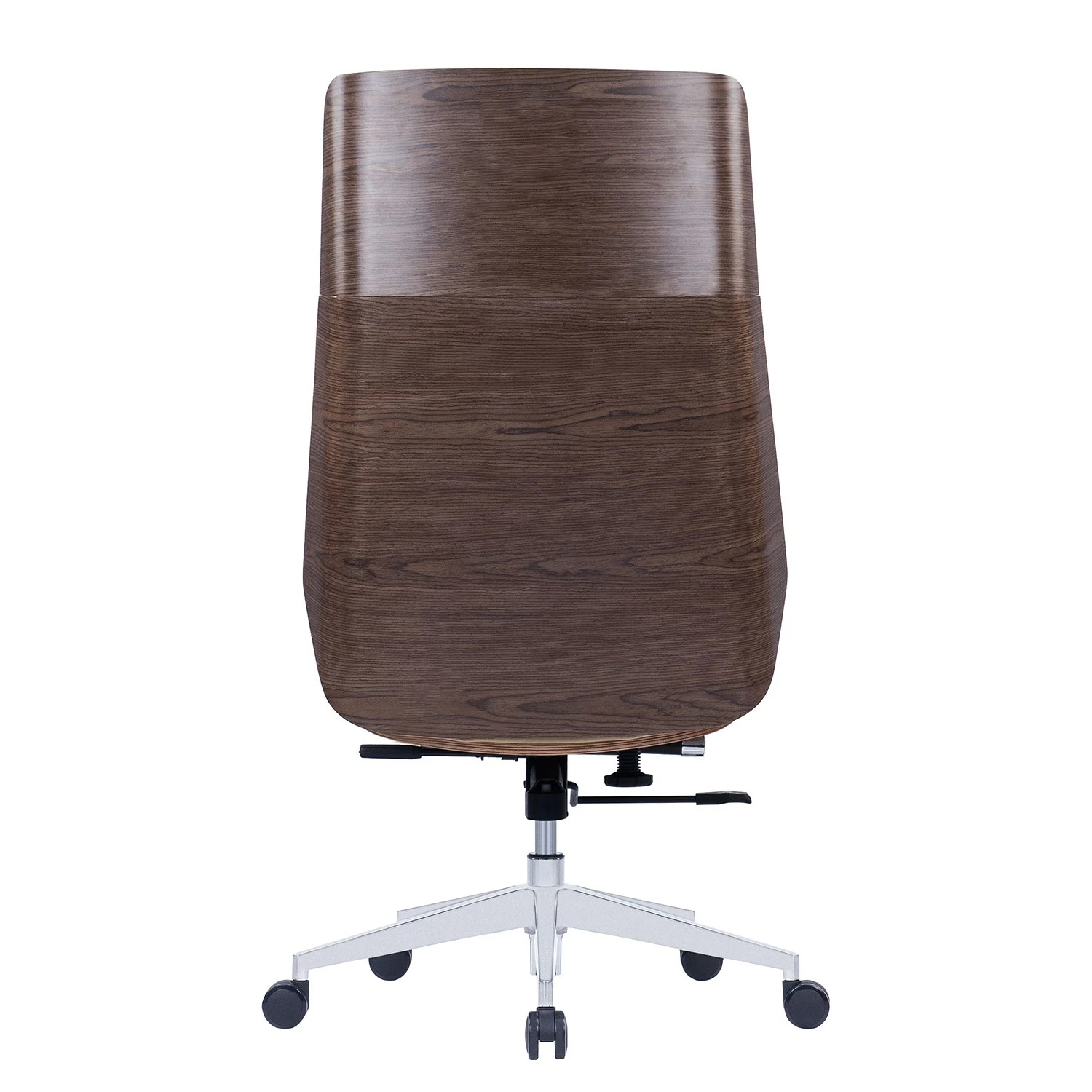 Fredriks Bürostuhl Zuma - Echtleder / Walnuss Furnier / Metall - Creme / Walnuss / Aluminium 6 Fredriks Bürostuhl Zuma - Echtleder / Walnuss Furnier / Metall - Creme / Walnuss / Aluminium – Bild 4
