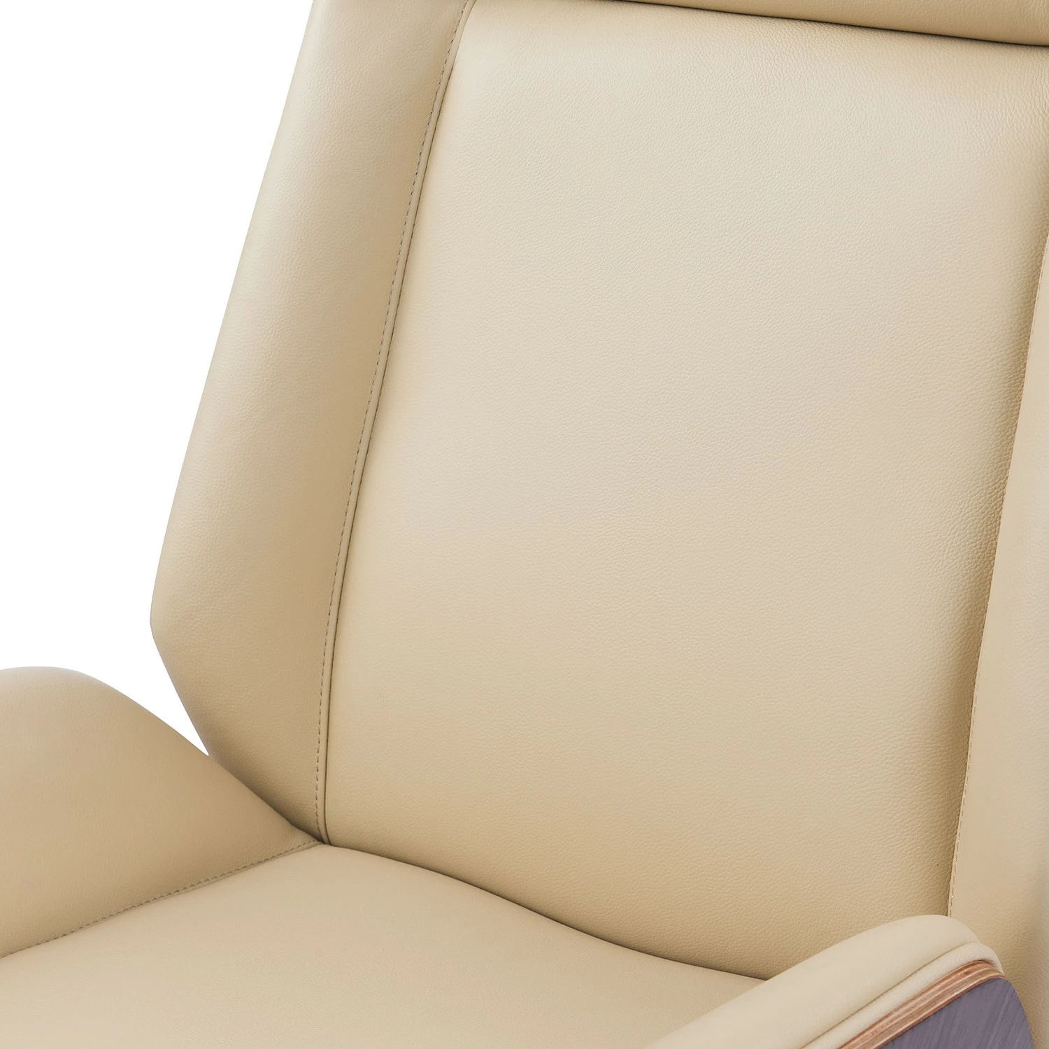 Fredriks Bürostuhl Zuma - Echtleder / Walnuss Furnier / Metall - Creme / Walnuss / Aluminium 9 Fredriks Bürostuhl Zuma - Echtleder / Walnuss Furnier / Metall - Creme / Walnuss / Aluminium – Bild 7