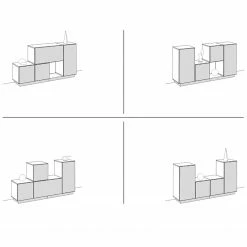 Now! by hülsta Sideboard now to go colour I - Natureiche / Diamantgrau -Möbel Verkäufe 2024 1000311297 211201 144906001006 SKETCH DETAILS P000000001000311297 sketch