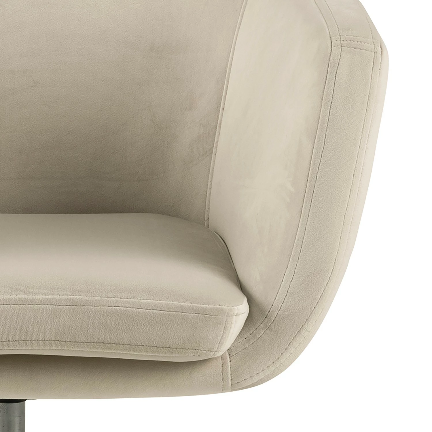 Mørteens Bürodrehstuhl Nicholas III - Samt / Metall - Creme 9 Mørteens Bürodrehstuhl Nicholas III - Samt / Metall - Creme – Bild 7