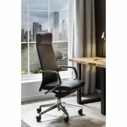 Fredriks Bürostuhl Mecco - Echtleder / Aluminium - Schwarz / Silber 10 Fredriks Bürostuhl Mecco - Echtleder / Aluminium - Schwarz / Silber -Möbel Verkäufe 2024 1000312404 211130 13160400031 MOOD DETAILS P000000001000312404 mood