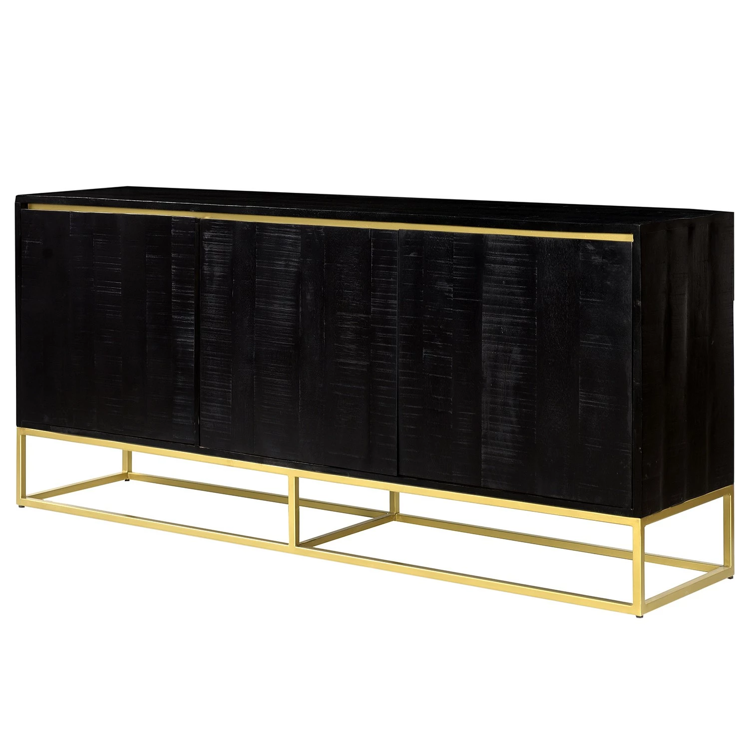 Jack & Alice Sideboard Nooble II - Mango massiv / Metall - Mango Schwarz / Gold 3 Jack & Alice Sideboard Nooble II - Mango massiv / Metall - Mango Schwarz / Gold