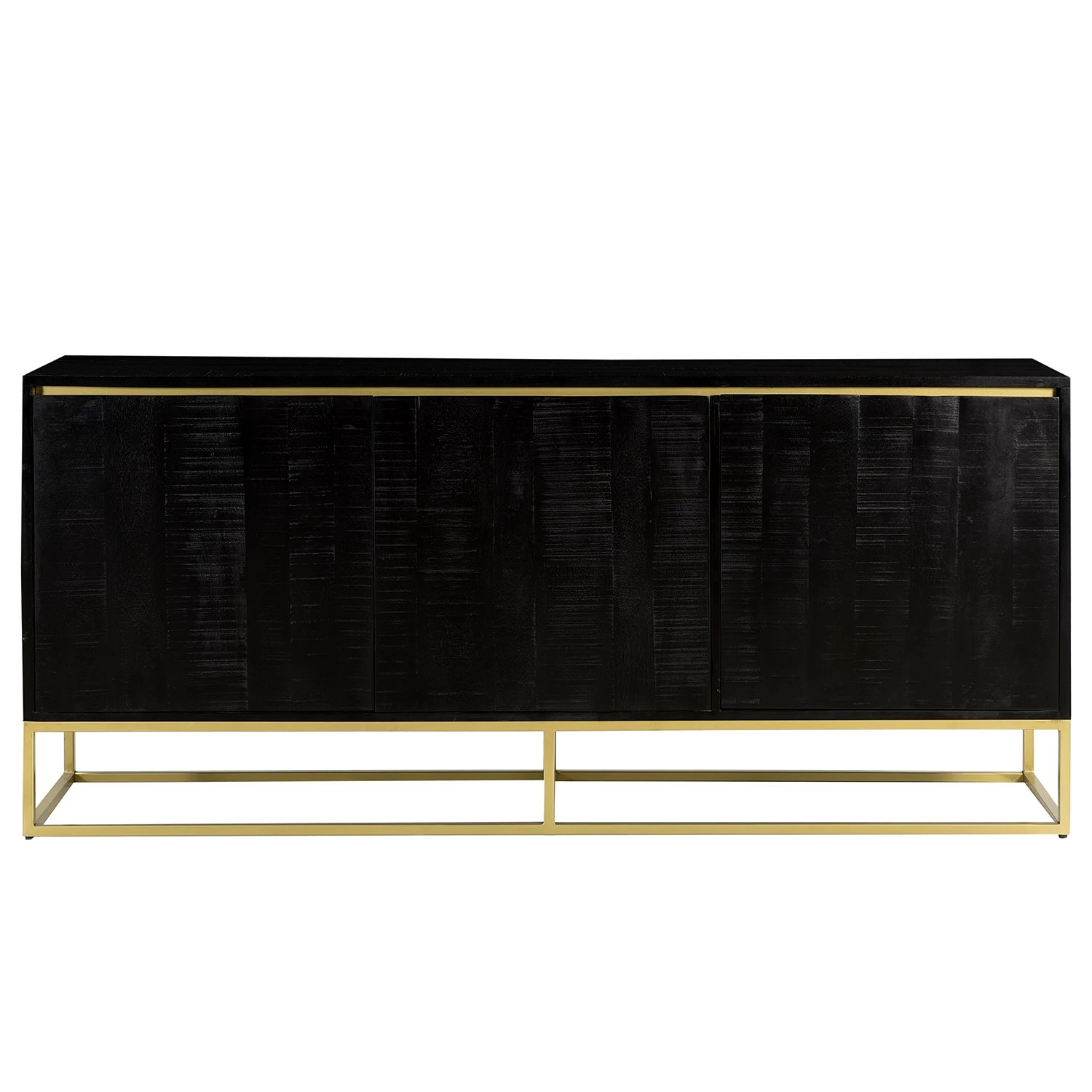 Jack & Alice Sideboard Nooble II - Mango massiv / Metall - Mango Schwarz / Gold 4 Jack & Alice Sideboard Nooble II - Mango massiv / Metall - Mango Schwarz / Gold – Bild 2