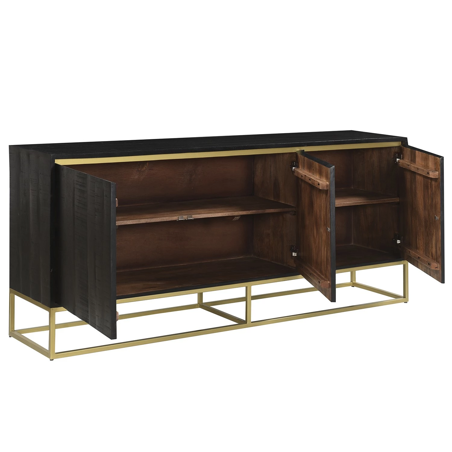 Jack & Alice Sideboard Nooble II - Mango massiv / Metall - Mango Schwarz / Gold 6 Jack & Alice Sideboard Nooble II - Mango massiv / Metall - Mango Schwarz / Gold – Bild 4