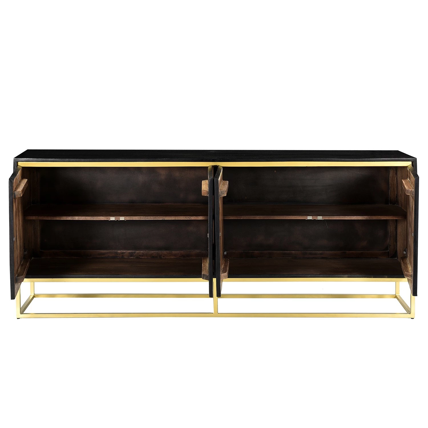 Jack & Alice Sideboard Nooble I - Mango massiv / Metall - Mango Schwarz / Gold 5 Jack & Alice Sideboard Nooble I - Mango massiv / Metall - Mango Schwarz / Gold – Bild 3