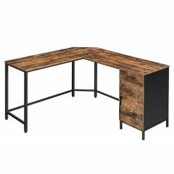 Red Living Eckschreibtisch Buxy IV - Eiche Rustikal Dekor / Schwarz -Möbel Verkäufe 2024 1000330253 220204 13344200030 DETAILS P000000001000330253