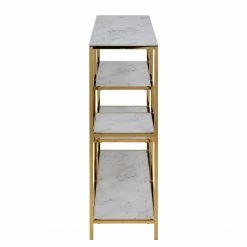 Fredriks Regal Katori I - Glas / Metall - Marmor Weiß Dekor / Gold -Möbel Verkäufe 2024 1000330564 220208 14502800040 DETAILS P000000001000330564