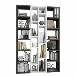 Loftscape Regal Emporior XXI - Eiche Schwarzbraun Dekor / Hochglanz Weiß