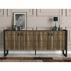 Red Living Sideboard Lando - Metall - Walnuss Dekor / Schwarz -Möbel Verkäufe 2024 1000333722 220302 021 MOOD DETAILS P000000001000333722 mood