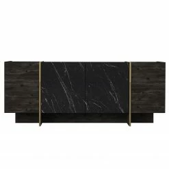 Loftscape Sideboard Vidal - Marmor Schwarz Dekor / Gold -Möbel Verkäufe 2024 1000333728 220302 030 DETAILS P000000001000333728
