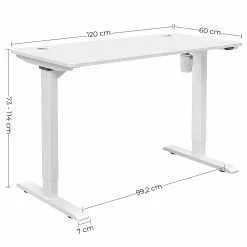 Fredriks Schreibtisch Viana - (Höhenverstellbar) - Weiß - Breite: 120 cm -Möbel Verkäufe 2024 1000337264 220224 500 SKETCH DETAILS P000000001000337264 sketch
