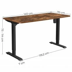 Fredriks Schreibtisch Viana - (Höhenverstellbar) - Altholz Dekor - Breite: 140 cm -Möbel Verkäufe 2024 1000337266 220224 500 SKETCH DETAILS P000000001000337266 sketch