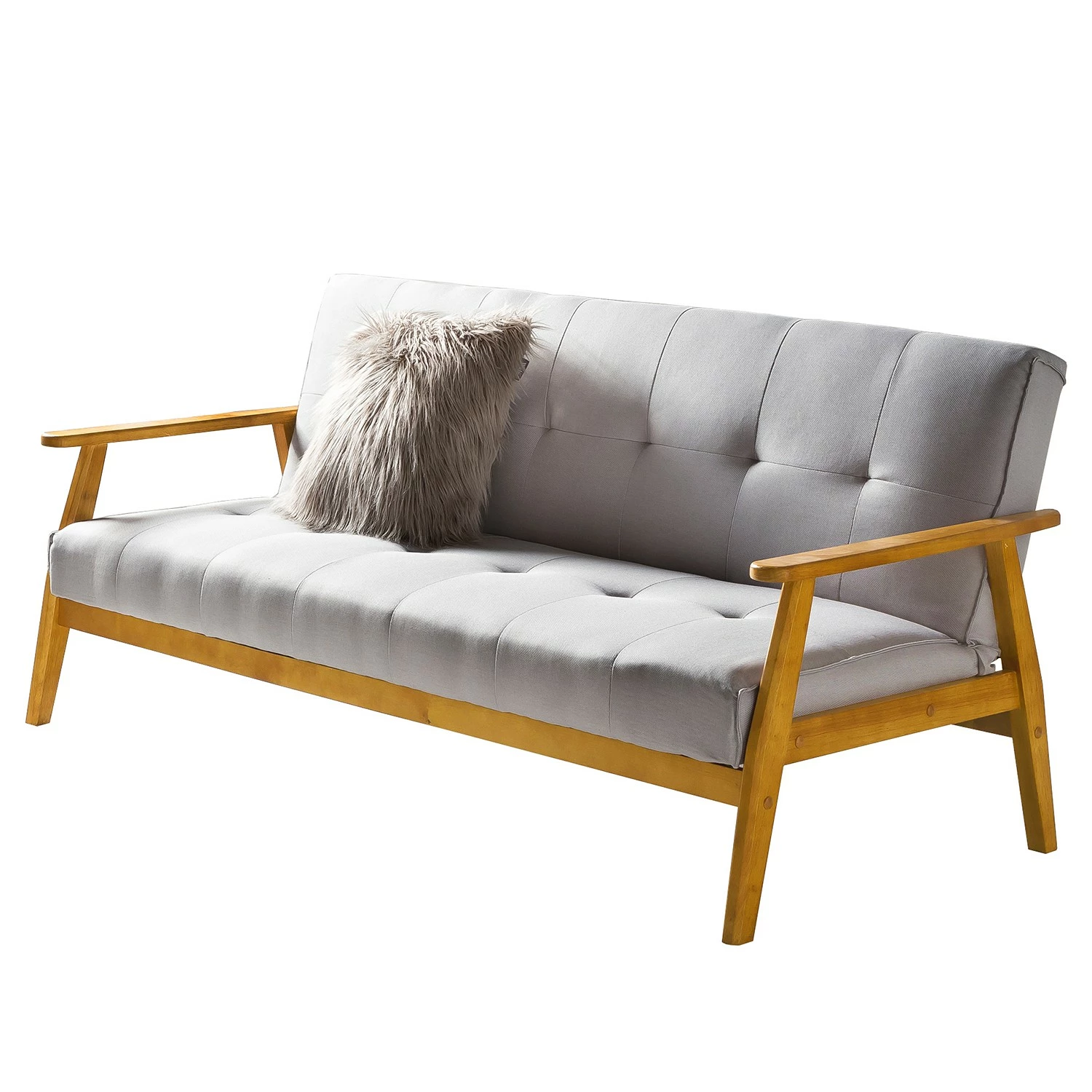 Norrwood Schlafsofa Boss I - Webstoff - Lichtgrau - Mit Schlaffunktion 3 Norrwood Schlafsofa Boss I - Webstoff - Lichtgrau - Mit Schlaffunktion