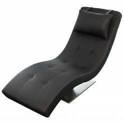 Norrwood Relaxliege Topeno - Kunstleder - Schwarz