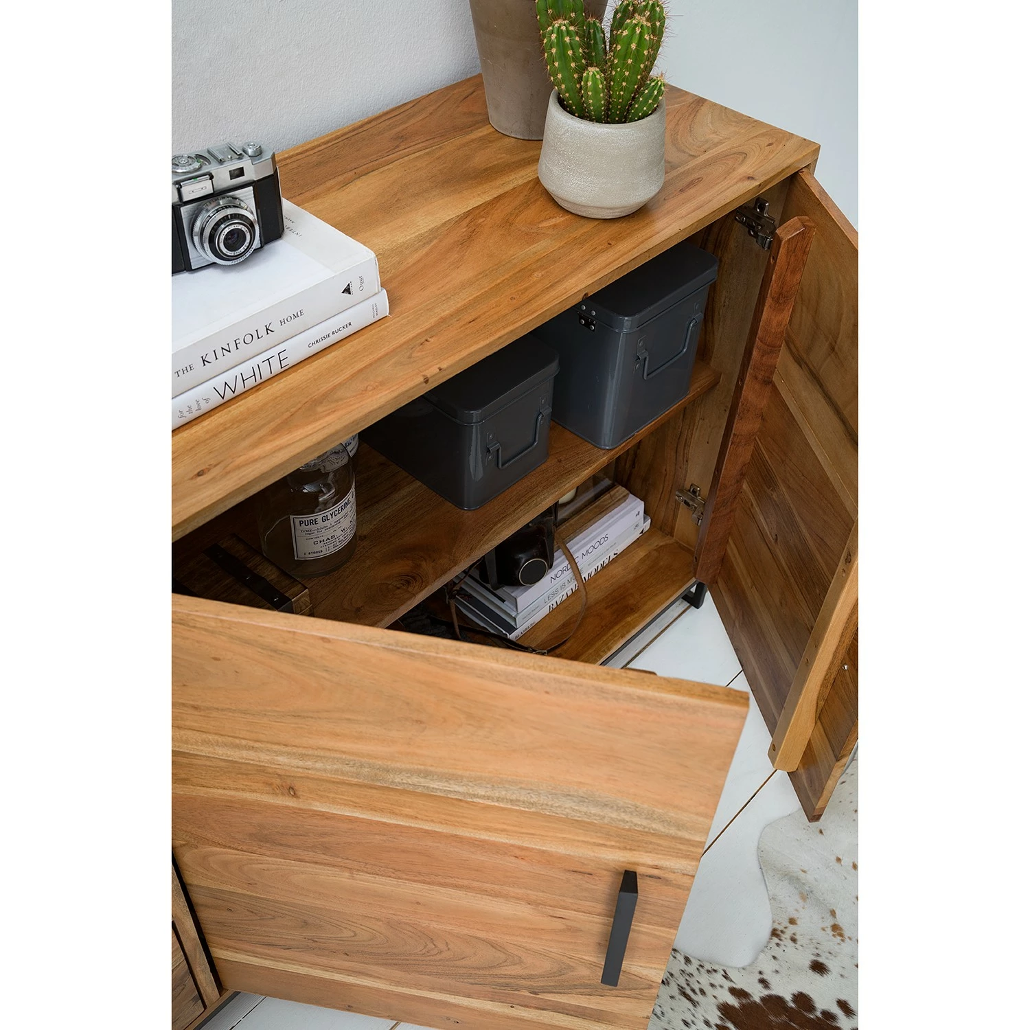 Ars manufacti Sideboard Woodson II - Akazie massiv / Metall - Akazie Hellbraun 26 Ars manufacti Sideboard Woodson II - Akazie massiv / Metall - Akazie Hellbraun – Bild 24