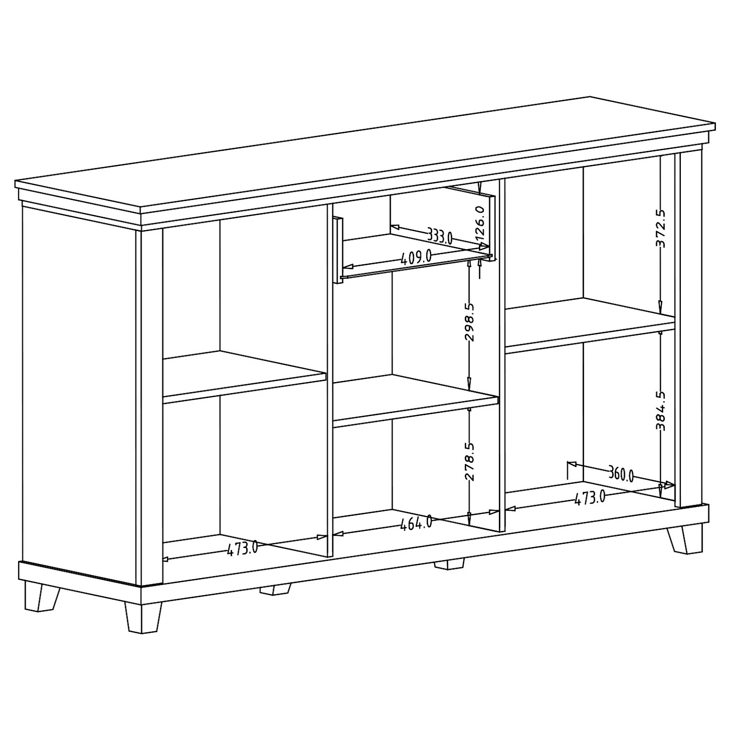 Ridgevalley Sideboard Emmanuela II - Dunkelgrün 8 Ridgevalley Sideboard Emmanuela II - Dunkelgrün – Bild 6