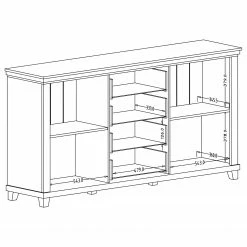 Ridgevalley Sideboard Emmanuela I - Kiefer Weiß Dekor -Möbel Verkäufe 2024 1000339993 220317 501 SKETCH DETAILS P000000001000339993 sketch