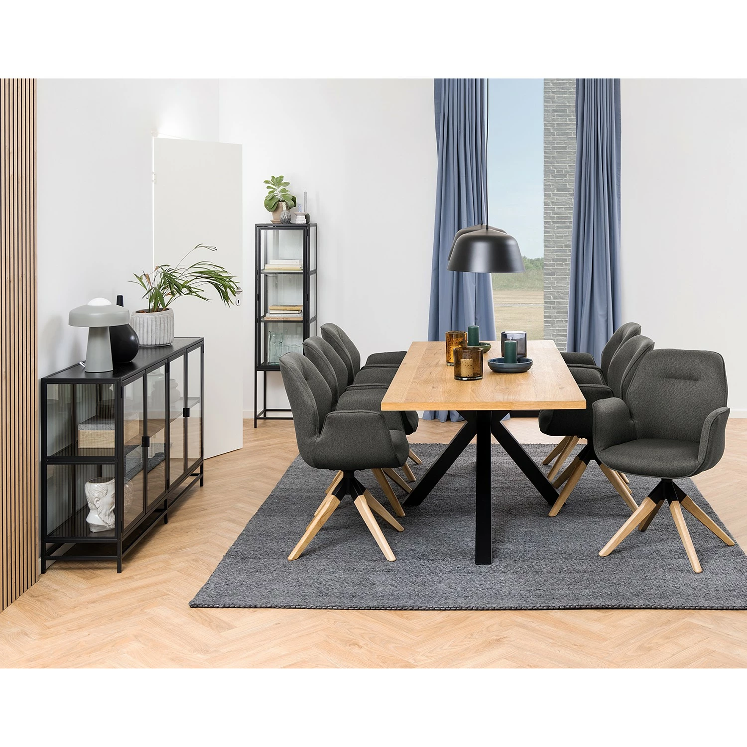 Red Living Sideboard Coogee IV - Glas / Metall - Schwarz 5 Red Living Sideboard Coogee IV - Glas / Metall - Schwarz – Bild 3