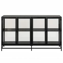 Red Living Sideboard Coogee IV - Glas / Metall - Schwarz 15 Red Living Sideboard Coogee IV - Glas / Metall - Schwarz -Möbel Verkäufe 2024 1000340385 220318 040 DETAILS P000000001000340385