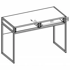 Red Living Schreibtisch Roslin - Weiß -Möbel Verkäufe 2024 1000341078 220322 501 SKETCH DETAILS P000000001000341078 sketch