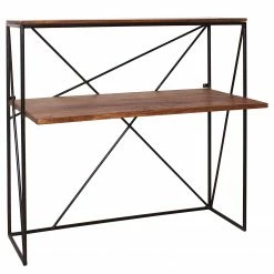 Tom Tailor Schreibtisch-Kombination Piketon I - Mango massiv / Aluminium - Mango / Schwarz