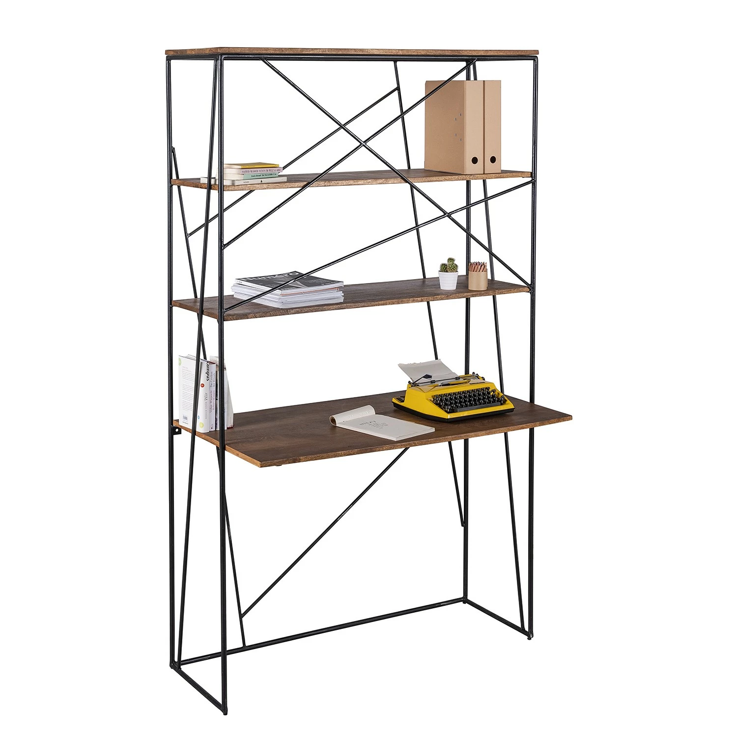 Tom Tailor Schreibtisch-Kombination Piketon II - Mango massiv / Aluminium - Mango / Schwarz 6 Tom Tailor Schreibtisch-Kombination Piketon II - Mango massiv / Aluminium - Mango / Schwarz – Bild 4