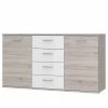 Loftscape Sideboard Piemont II - Weiß / Sandeiche Dekor
