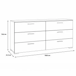 Loftscape Sideboard Perryton - Weiß / Eiche Sonoma Dekor -Möbel Verkäufe 2024 1000342469 220404 500 SKETCH DETAILS P000000001000342469 sketch