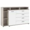 Loftscape Sideboard Piemont III - Weiß / Sandeiche Dekor