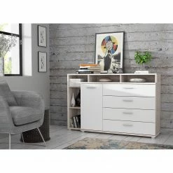 Loftscape Sideboard Piemont III - Weiß / Sandeiche Dekor -Möbel Verkäufe 2024 1000342478 220404 020 MOOD DETAILS P000000001000342478 mood