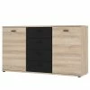 Loftscape Sideboard Piemont I - Schwarz / Eiche Bianco Dekor