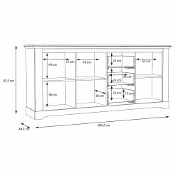 Ridgevalley Sideboard Sandvik II - Eiche Weiß Dekor / Eiche Nelson Dekor -Möbel Verkäufe 2024 1000342497 220331 501 SKETCH DETAILS P000000001000342497 sketch