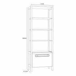 Loftscape Regal Toscana - Hochglanz Weiß / Eiche Grau Dekor -Möbel Verkäufe 2024 1000342499 220331 500 SKETCH DETAILS P000000001000342499 sketch