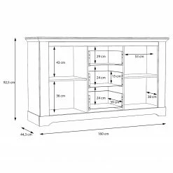 Ridgevalley Sideboard Sandvik I - Eiche Weiß Dekor / Eiche Nelson Dekor -Möbel Verkäufe 2024 1000342505 220331 501 SKETCH DETAILS P000000001000342505 sketch