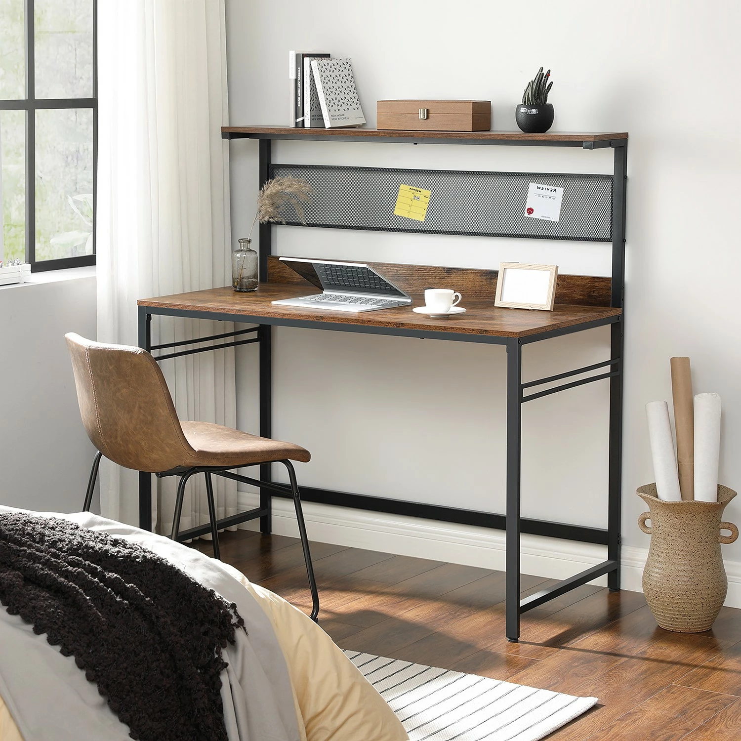 Red Living Schreibtisch Opium - Eiche Rustikal Dekor / Schwarz 5 Red Living Schreibtisch Opium - Eiche Rustikal Dekor / Schwarz – Bild 3