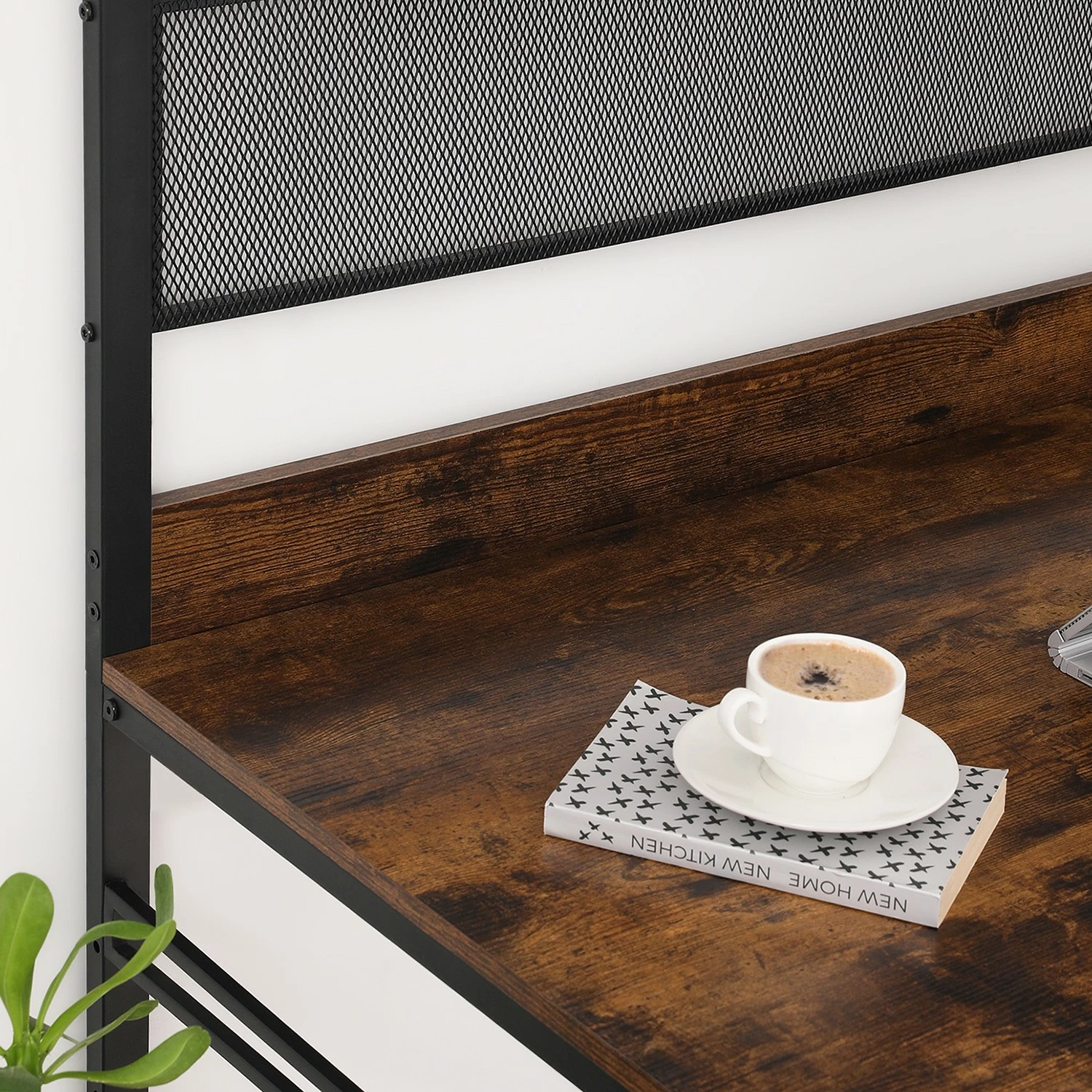 Red Living Schreibtisch Opium - Eiche Rustikal Dekor / Schwarz 7 Red Living Schreibtisch Opium - Eiche Rustikal Dekor / Schwarz – Bild 5